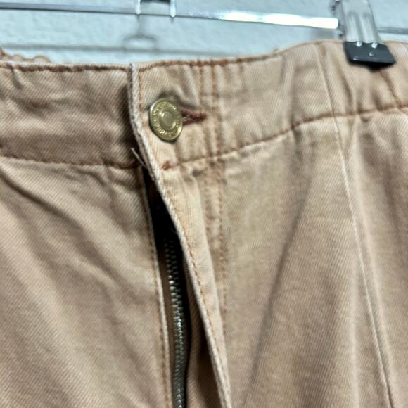 NEW Free People All Star Pull-On Jeans Brown Size Small Y2k Cargo Baggy Barrel - Picture 9 of 11